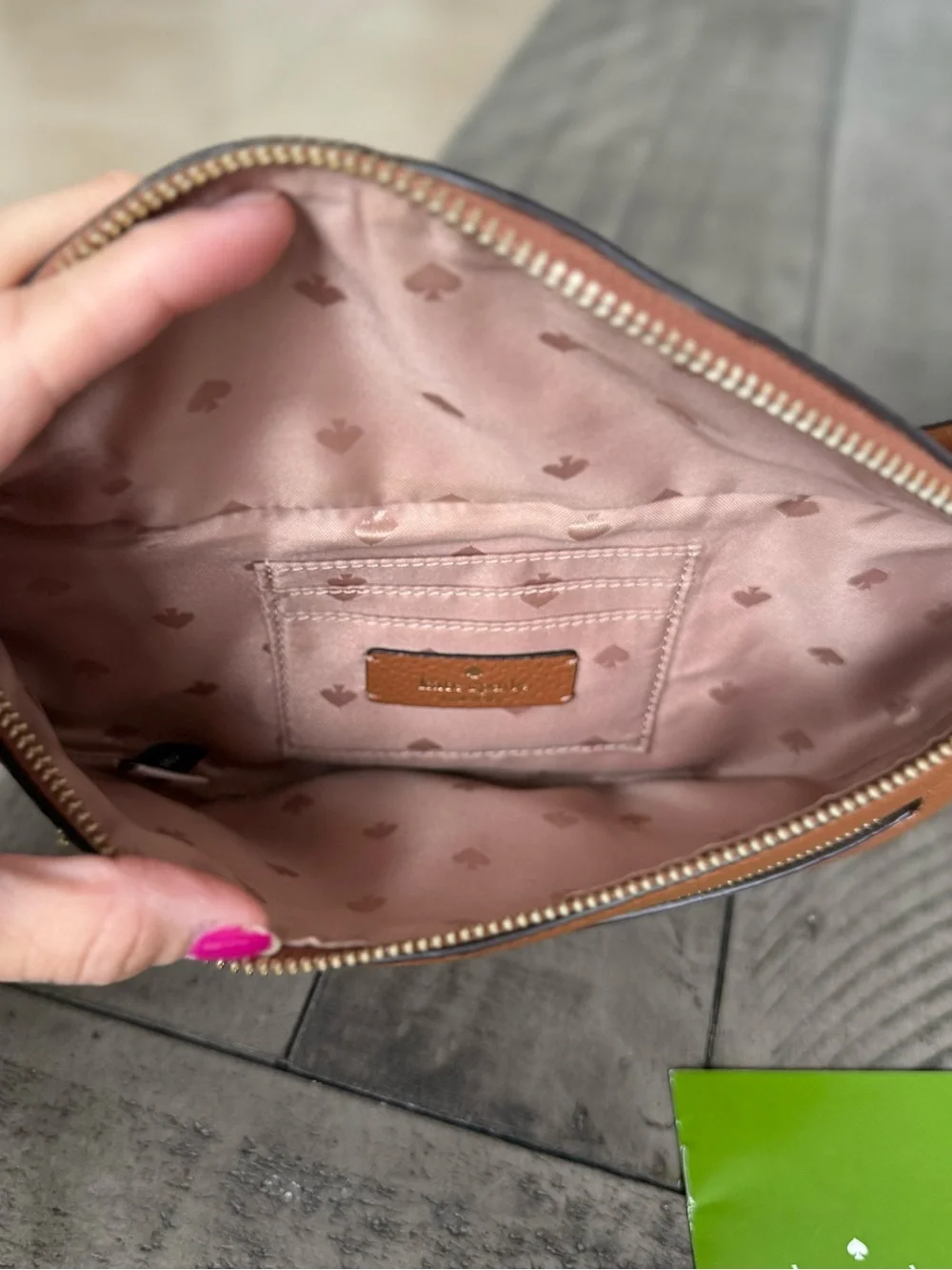 Kate spade Leila belt bag gingerbread waist Fanny leather new